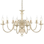 Vidaxl kroonluchter wit metaal 8 x e14 lampen