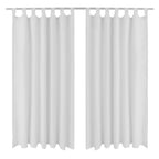 Vidaxl micro-satijnen gordijnen met ringen 140 x 225 cm 2 stuks (wit)