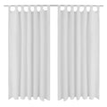Vidaxl micro-satijnen gordijnen met ringen 140 x 245 cm 2 stuks (wit)