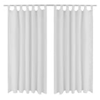 Vidaxl micro-satijnen gordijnen met ringen 140 x 245 cm 2 stuks (wit)