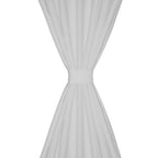 Vidaxl micro-satijnen gordijnen met ringen 140 x 245 cm 2 stuks (wit)
