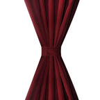 Vidaxl micro-satijnen gordijnen met ringen 140 x 225 cm 2 stuks (wijnrood)