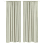 VidaXL Verduisterende gordijnen dubbellaags 140x245 cm crème
