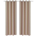 Vidaxl gordijnen met metalen ringen 135 x 245 cm 2 stuks (creme)