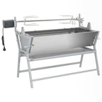 Vidaxl draaispit barbecue ijzer en roestvrij staal
