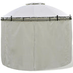 VidaXL Prieel met gordijnen rond 3,5x2,7 m