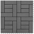 Vidaxl terrastegels 11 stuks 30 x 30 cm wpc 1 m2 (grijs)