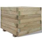 VidaXL Plantenbak verhoogd vierkant 50x50x40 cm hout