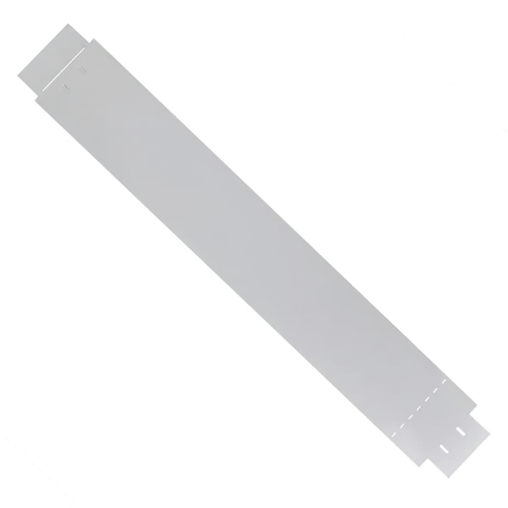 Vidaxl 20 st grasboord flexibel 100x14 cm gegalvaniseerd staal