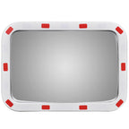 Vidaxl verkeersspiegel rechthoekig met reflectors 40x60 cm