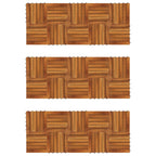 VidaXL Terrastegels verticaal patroon 30 x 30 cm Acacia set van 30