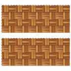 VidaXL Terrastegels 30 x 30 cm Acacia set van 20
