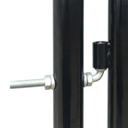 Vidaxl zwarte enkele deur schuttingpoort 100x75 cm
