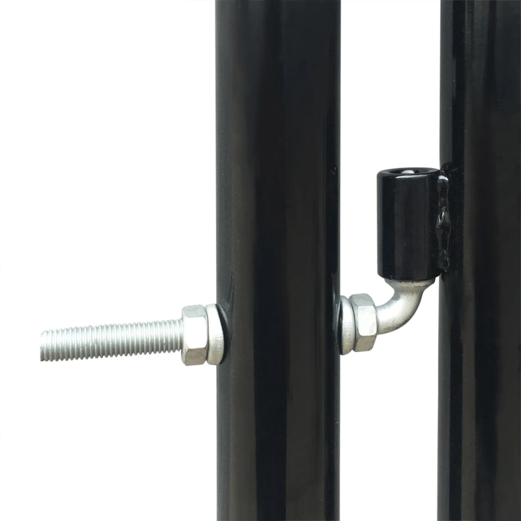 Vidaxl zwarte enkele deur schuttingpoort 100x75 cm