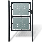 Vidaxl poort enkel 100x175 cm zwart