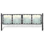 VidaXL Poort enkel 300x125 cm zwart