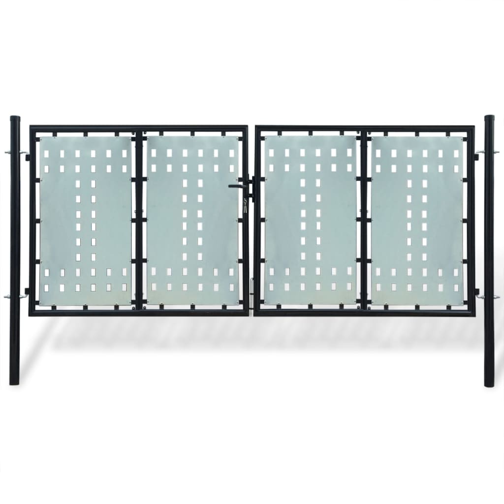 VidaXL Poort enkel 300x175 cm zwart