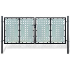 VidaXL Poort enkel 300x175 cm zwart