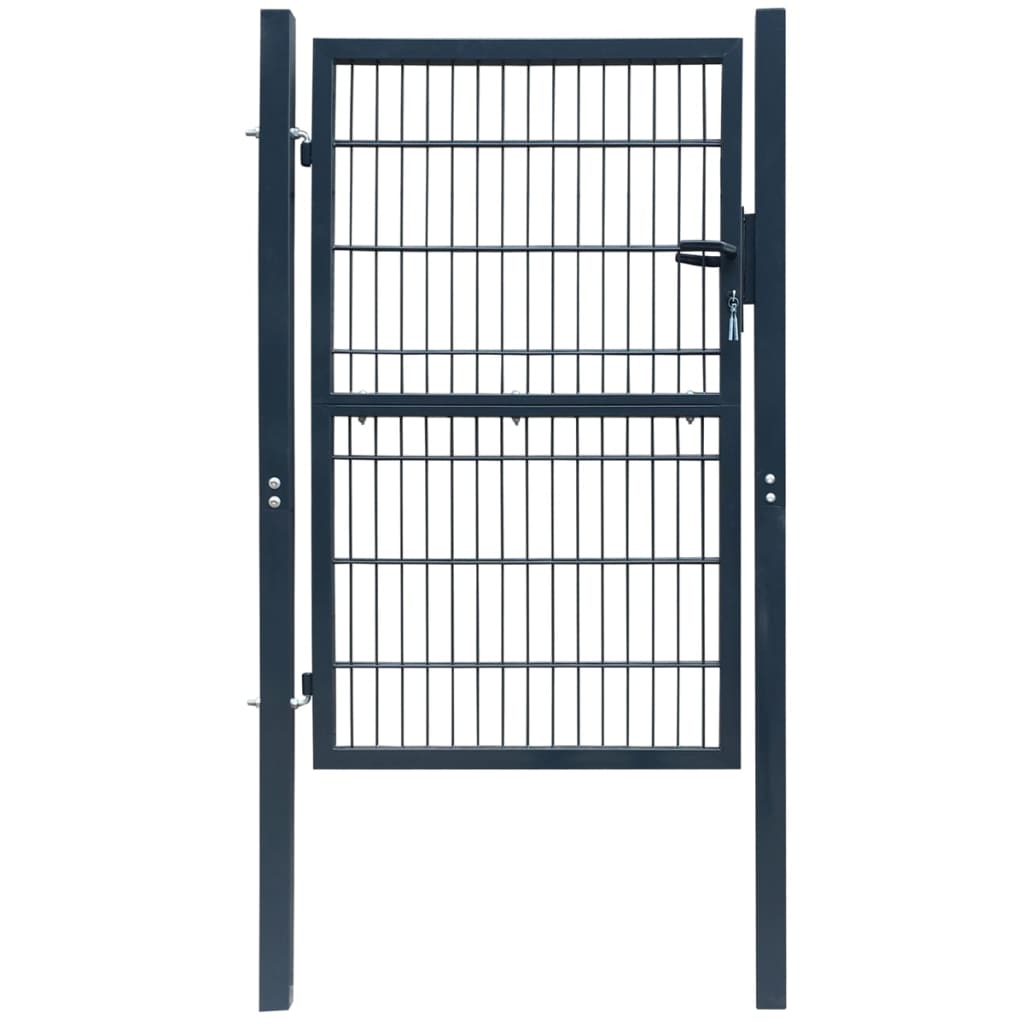 Vidaxl 2d poort (enkel) antracietgrijs 100x120 cm