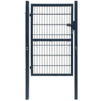 VidaXL Poort dubbelstaafmat (enkel) 106x210 cm antracietgrijs