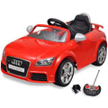 Vidaxl kinderauto elektrisch met afstandsbediening audi tt rs rood