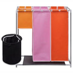 Vidaxl 3-delige wassorteerder met wasmand