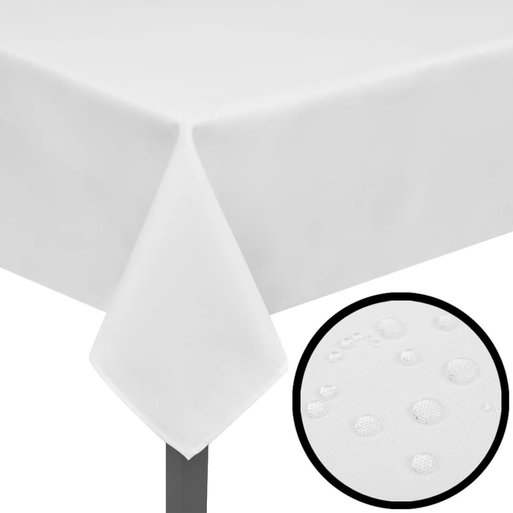 Vidaxl tafelkleden wit 5 stuks 190 x 130 cm