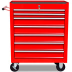 Vidaxl gereedschapswagen 7 lades rood