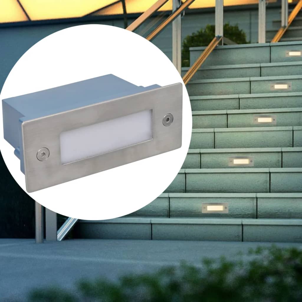 Vidaxl trapinbouwspot 2 st led 44x111x56 mm