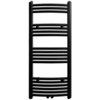 Vidaxl radiator handdoekenrek gebogen 500x1160 mm zwart