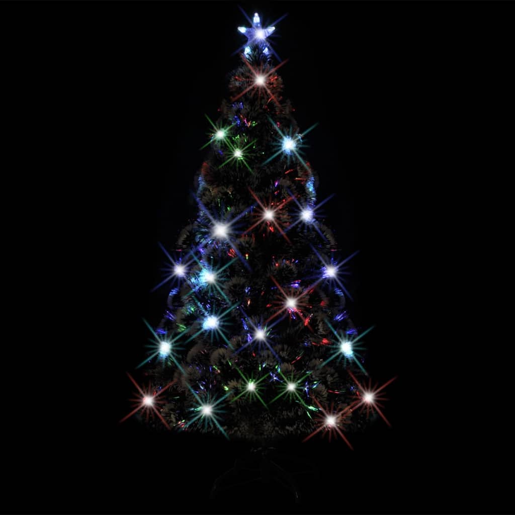 Vidaxl voorverlichte kerstboom met standaard en led 210 cm glasvezel