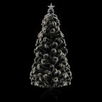 Vidaxl voorverlichte kerstboom met standaard en led 210 cm glasvezel
