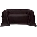 Vidaxl bankhoes 270x350 cm microsuède bruin