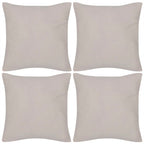VidaXL Kussenhoezen katoen 40 x 40 cm beige 4 stuks