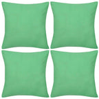 Vidaxl kussenhoezen katoen 40 x 40 cm appeltjesgroen 4 stuks