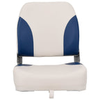 Vidaxl bootstoel 1 set met blauw-witte kussens inklapbaar