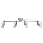 VidaXL Plafondlamp met 4 led-spotlights satijn nikkel