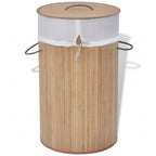 Vidaxl wasmand rond bamboe natuurlijk