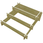 VidaXL Plantenbak drielaags 90x90x35 cm geïmpregneerd hout