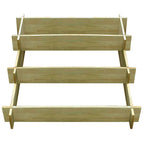 VidaXL Plantenbak drielaags 90x90x35 cm geïmpregneerd hout