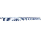 VidaXL Luifel handmatig uitschuifbaar 500 cm blauw en wit