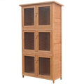 Vidaxl dierenhok 6 kamers hout