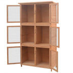 Vidaxl dierenhok 6 kamers hout