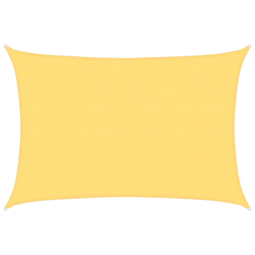 Vidaxl zonnescherm hdpe rechthoekig 4x6 m beige