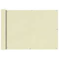 Vidaxl balkonscherm oxford textiel 75x600 cm crème