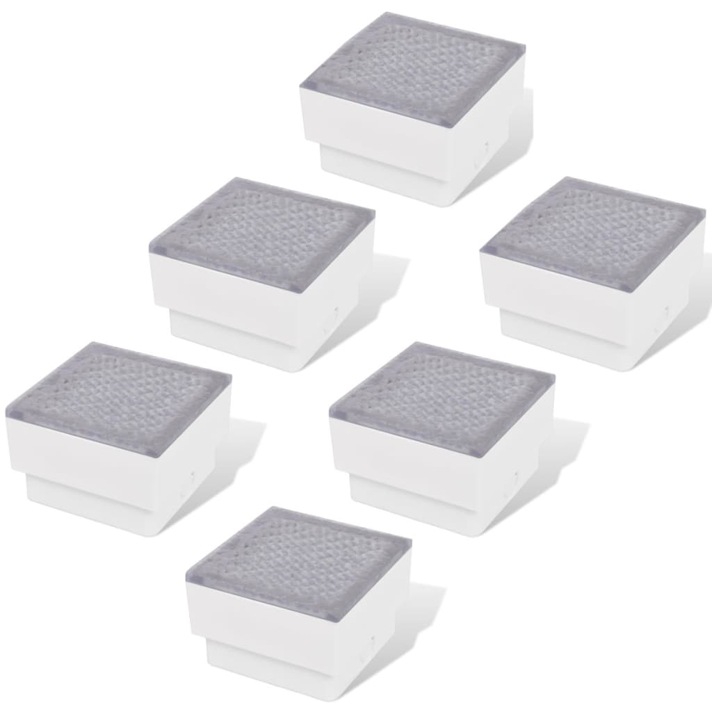 Vidaxl grondspots 6 st led 100x100x68 mm