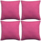 VidaXL Kussenhoezen 4 stuks linnen look roze 80x80 cm