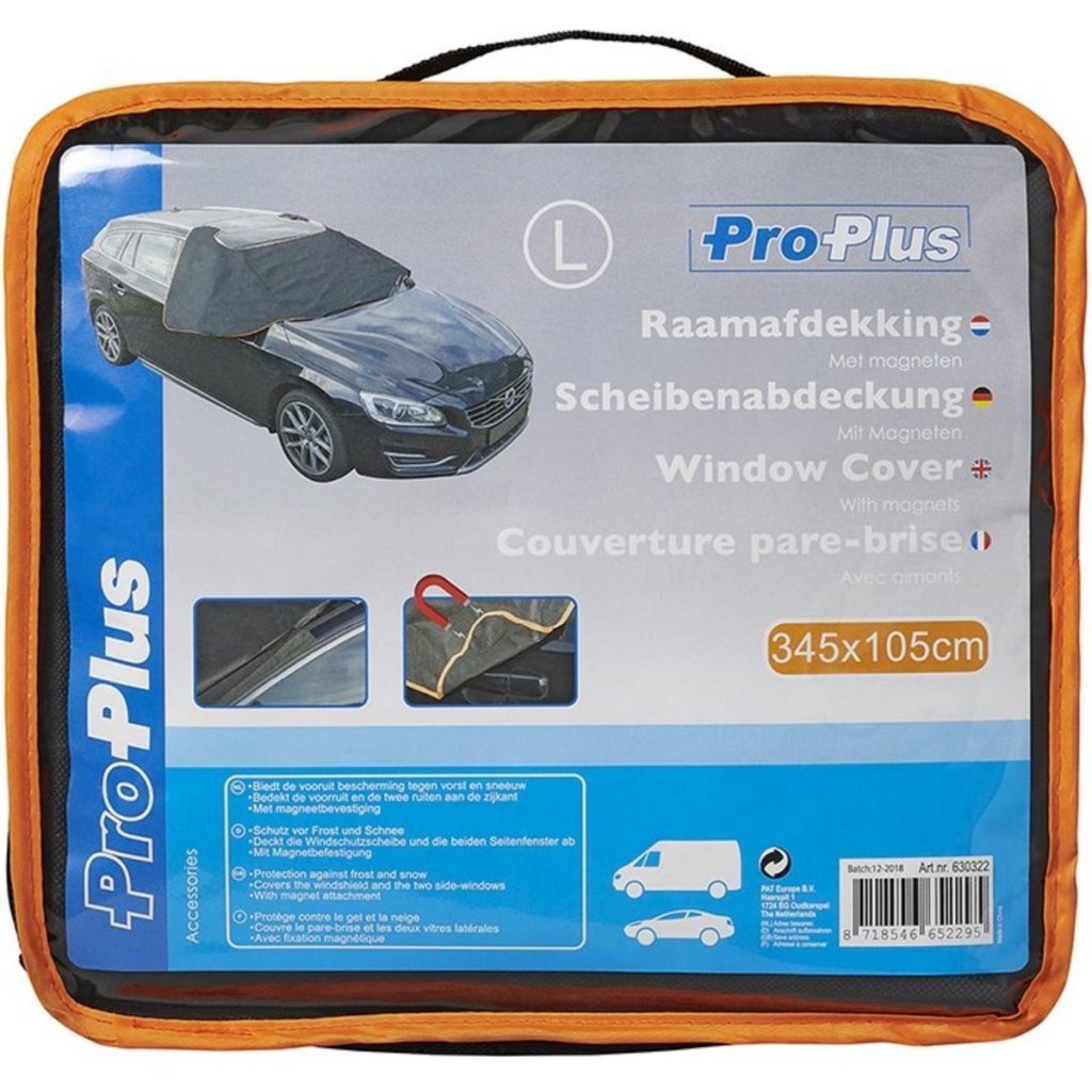 Proplus raamafdekking met magneten - bescherming tegen vorst en hitte - 345 x 105 cm