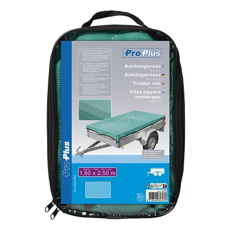 ProPlus - ProPlus fijnmazig aanhangernet - 250x160 m - elastisch koord - groen