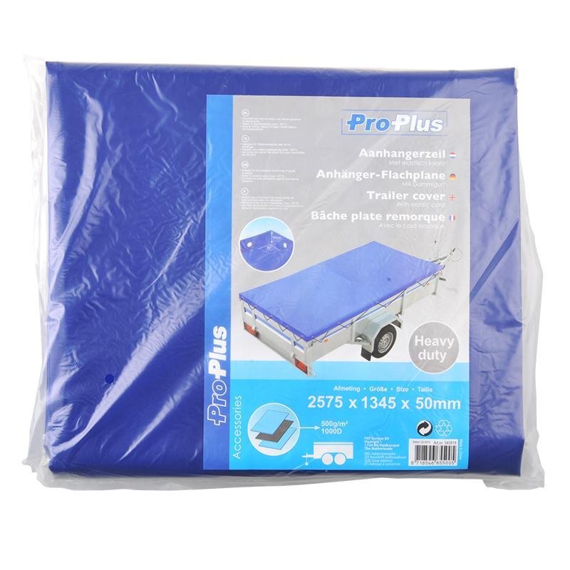 ProPlus - ProPlus aanhangerzeil met elastisch koord 2575x1345x50mm